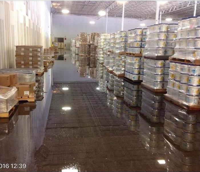 commercial warehouse standing water damage